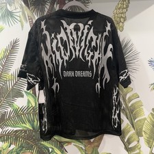 Size:M Mens Mesh See Through TShirt Short Sleeve Top Color:Black 