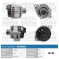 Meat & Doria Lichtmaschine Generator FüR Opel Astra H Twintop L67 1.9 Cdti