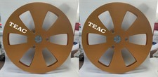 One Pair 7'' TEAC golden High-Quality Brushed aluminum Tape Reel Take Up Reel