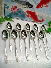 10  Oneida  Craft  Deluxe   EMBER GLOW   Stainless Steel  Teaspoons    EXCELLENT
