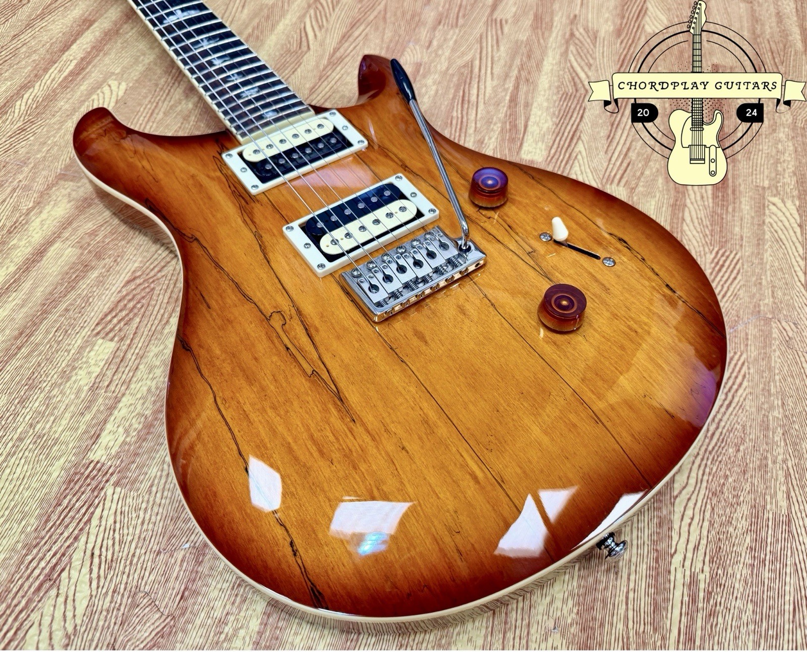 🍁2019🍁 PRS SE Custom 24 Exotic Spalted Maple Ltd Ed~ Vintage Sunburst~ Mint!