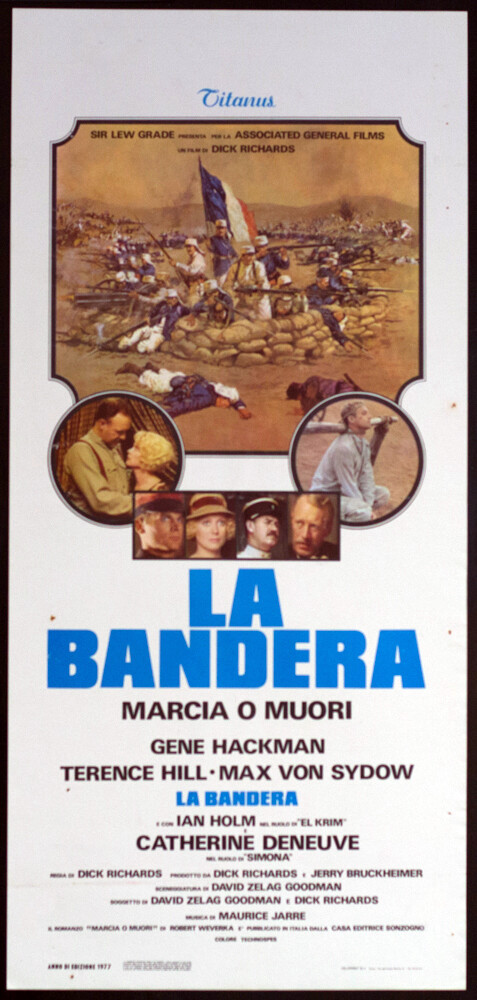 Locandina originale film La bandera - Marcia o muori (1978) - Regia di Dick Richards