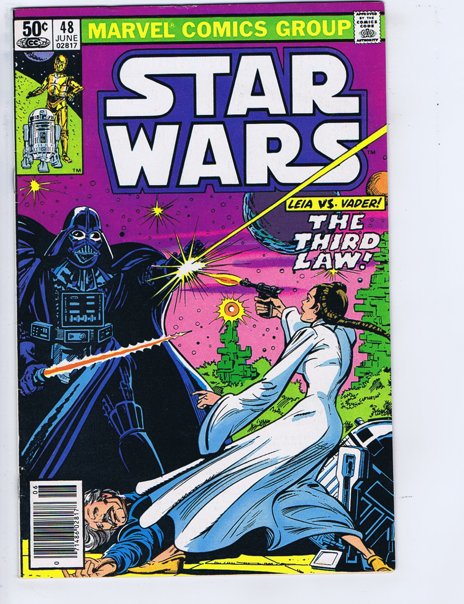 Star Wars #48 Marvel 1981 '' Leia VS. Vader ! The Third Law
