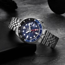 Seiko 5 Sports SSK003K1 GMT Blue dial 10bar Stainless Steel Automatic 6