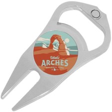 Arches National Park Golf Ball Marker Divot Repair Tool Bottle Opener