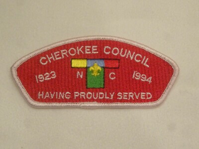 Cherokee Council North Carolina S-6 1923 -1994 Last (Death) CSP