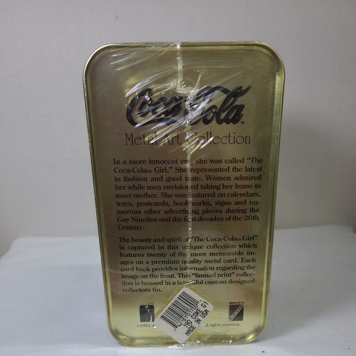 Coca Cola Metal Art Collectors Cards Set of 20 Coca Cola Girl Advertising 1994 - Picture 5 of 6