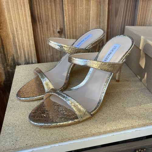Steve Madden Rosalina Sandal in Gold Woman's Size 10 Mule Crackled Metallic  Faux 824095645263 | eBay