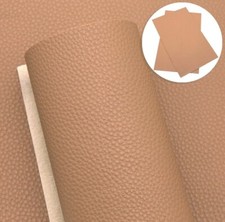 Solid tan Litchi Texture FAUX LEATHER SHEET 8 x 12" 1064698 Large Pattern