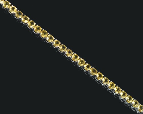 5 mm 925 Solid Sterling Silver Natural Citrine Gemstone Tennis Bracelet Jewerly - Picture 6 of 8