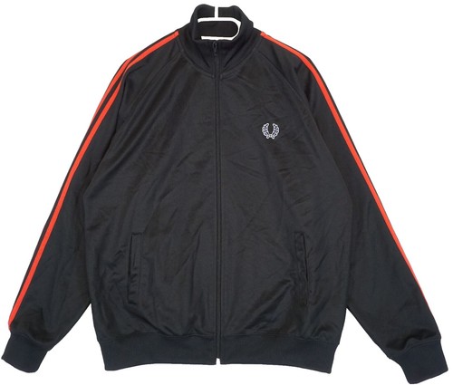 Vintage Fred Perry Men's Red Track Top L (Modern M/L) Full Zip