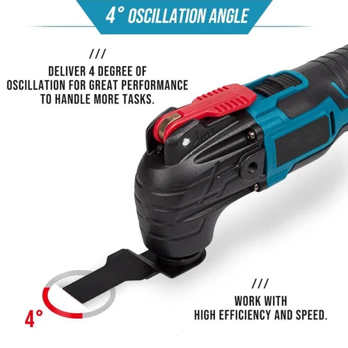 Cordless Oscillating Multi Tool Sander Scraper Saw with Accessories &Battery 21V - Picture 9 of 19