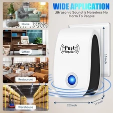 10Pack Plug-in Ultrasonic Repeller - Upgraded for Mouse Ant Bug Control