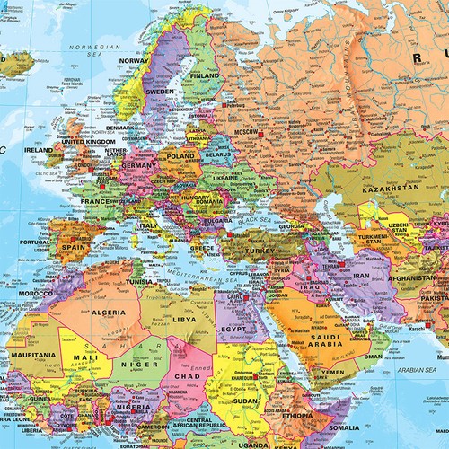 World Map Poster Flags Giant Size 150x100cm Prints School Office Wall Decor - Picture 6 of 13