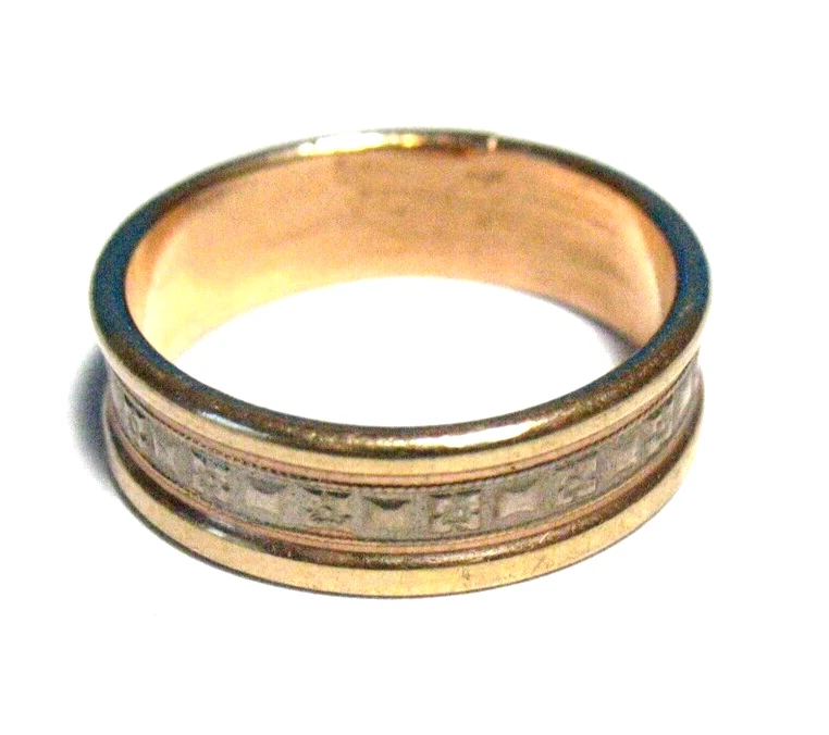 ANILLO BANDA ETERNIDAD PLATA RELLENO ORO AMARILLO TALLA 6 2,6 GRAMOS Foto 2 de 2