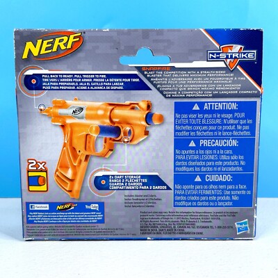 NERF Gun - SNAPFIRE N-STRIKE Single Shot Blaster 2 Foam Ammo Darts