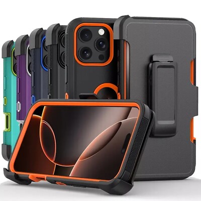 For iPhone 11/11 Pro Max Case Heavy Duty Shockproof Phone Cover +Tempered Glass