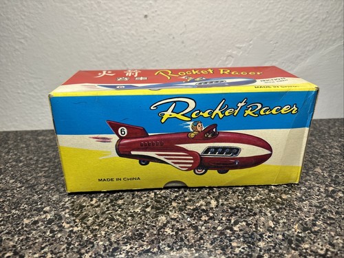Vintage Friction Tin Toy Space Rocket Racer in Original Box MF 735 6 ...