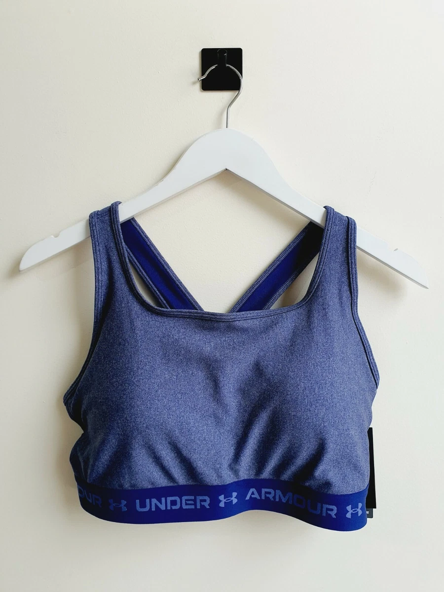 Under Armour Women's Crossback Medium Support Heather Sports Bra XXL 2XL