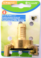 "SchlauchstüCk Schnellkupplung Mit TüLle 12,70 Mm (1/2\") Messing Floraworld®"