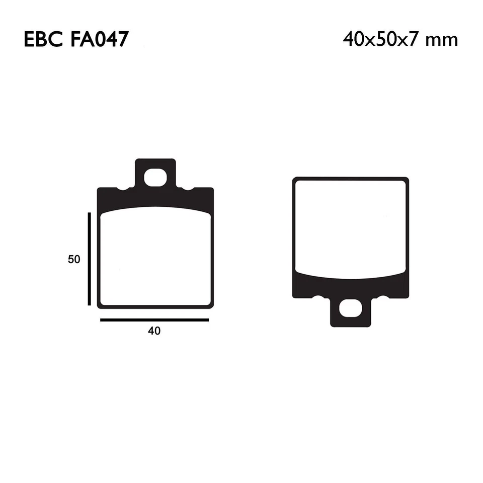 Pastillas de freno orgánicas para motocicleta EBC FA047 para Aprilia Tuono 125 03-04 Foto 2 de 4