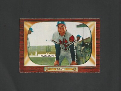 1955 Bowman Bobby Thomson #102 ~~ Braves ~~ The TV Set!
