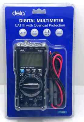 Deta T1003 Digital Multimeter Überlastschutz mit Tragetasche