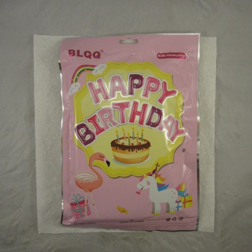 Happy Birthday Decoration Balloons Blue Cream Letter Foil Balloons Party