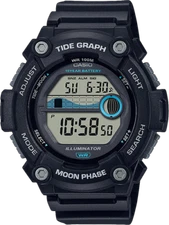 Casio WS-1300H-1AV, Tide Graph/Moon Phase Resin Watch, 3 Alarms,10 Year Battery