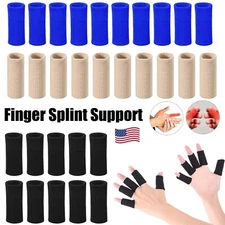 20× Finger Splint Trigger Finger Brace Sleeves Pain Relief Sport Injury Support