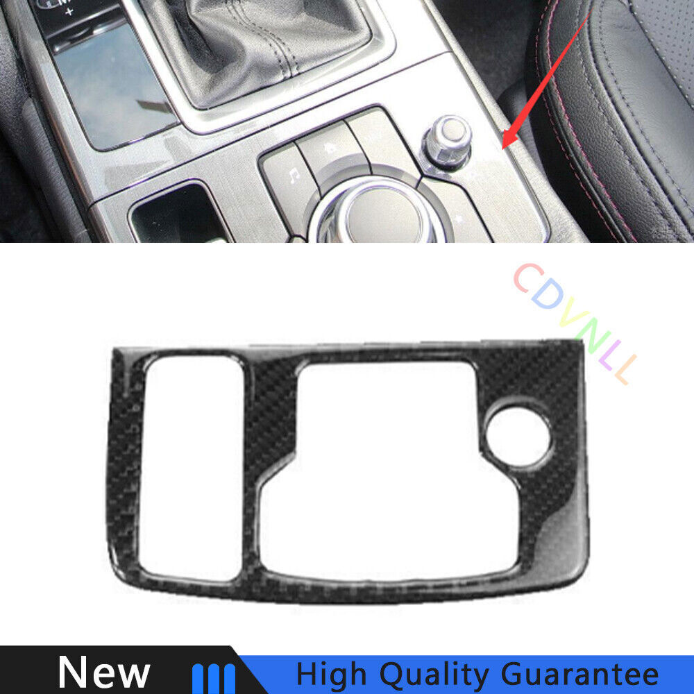 For Mazda CX-5 2015-2016 Real Carbon Fiber Central Console Multimedia Cover Trim