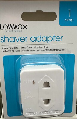 2 Pin zu 3-Pin UK Rasierer Adapter Stecker Konverter EU Europa kostenloser Versand UK 2 Stück