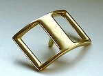 4 x Conway Schnalle Schiffchenschnalle massiv Messing 1/2" ca. 13mm