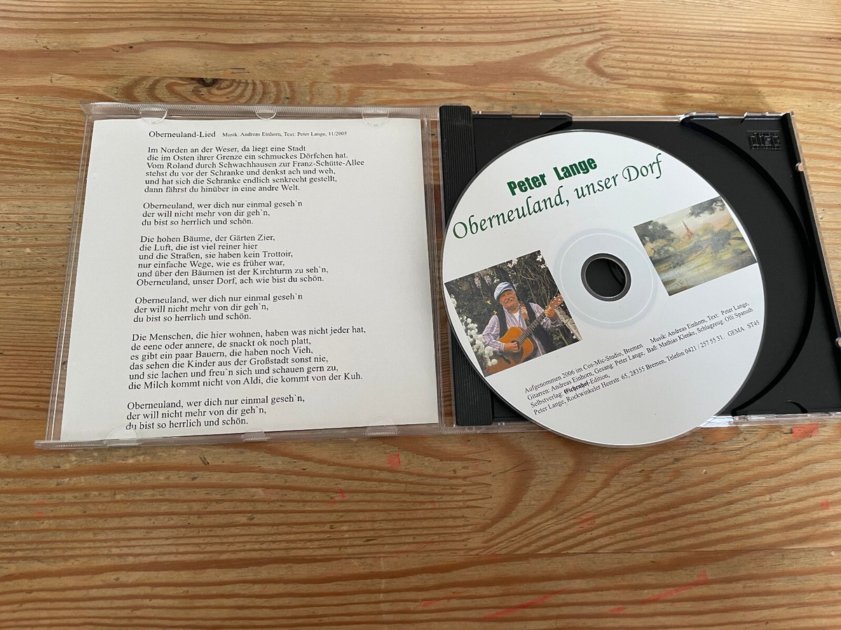 CD Volksmusik Peter Lange Oberneuland, unser Dorf (3 Song