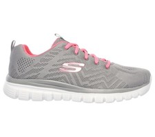 Image of Skechers Graceful Get Connected Grey Coral Mesh Trainers Vegan Size 2 RRP £65
