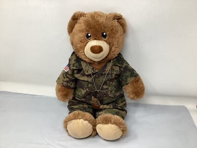 Build A Bear Workshop Camo Military Army Teddy Bear Plush