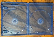 10 SOLID DOUBLE Blu-ray Replacement Cases w LOGO 12mm 2-Disc W Logo RECYCLED