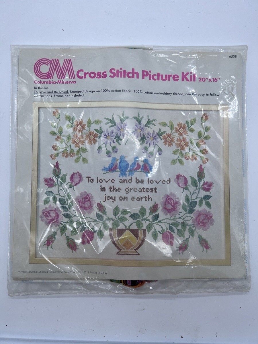 Kit De Broderie Crewel Flower Fantasy Family Circle – Coussin Ou Tableau 14x14 Pouces (NOS)