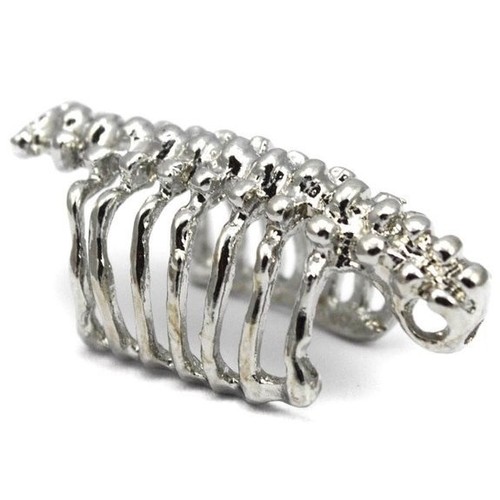 Skeleton Rib Cage Ear Cuff Boho Punk Gothic Jewellery Stocking Filler A015 - Picture 2 of 3
