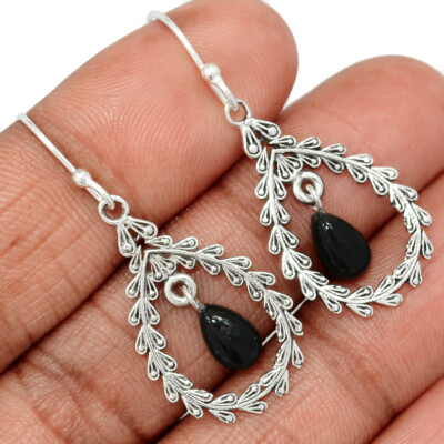 Black Onyx - Brazil 925 Sterling Silver Earrings AW4 CE26663