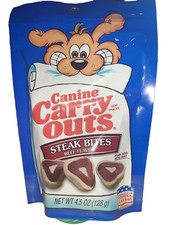 Canine Carry Outs Steak Bites Beef Flavor 4.5 oz Made in USA with Real Beef