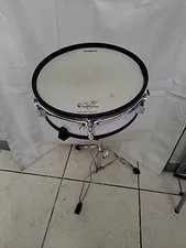 Roland PD-120 White snare tom w/ Pdp Snare Stand & stereo cable - pd 120 - #2H6