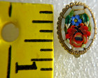 Earrings Mosaic Glass Rose? Floral Venetian Murano Italy ClipOn Multicolor VTG — photo 3