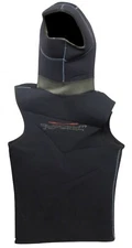 Akona Quantum Stretch 6/3mm Scuba Diving Hooded Dive Vest Neck Face Seal Size MD