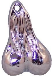 8'' BULL NUT'S (BRIGHT CHROME) - BIG RIG DANGLER BALLS TRUCK NUTZ