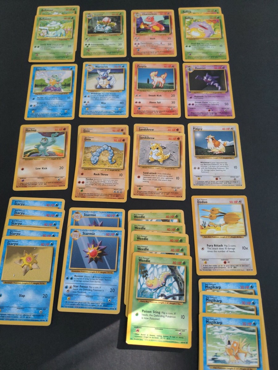 Pokemon TCG 2000 Base Set 32 card lot - uncommon, LP/NM, Bulbasaur