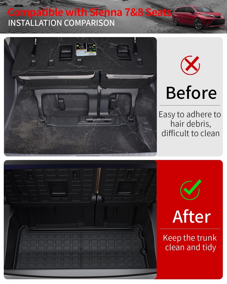 2021-2025 Toyota Sienna Cargo, Tri-Fold Liner PK241-08M01-TP | American Toyota