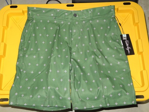 Walter Hagen Perfect 11 Golf Shorts Green Sz 36 NWT