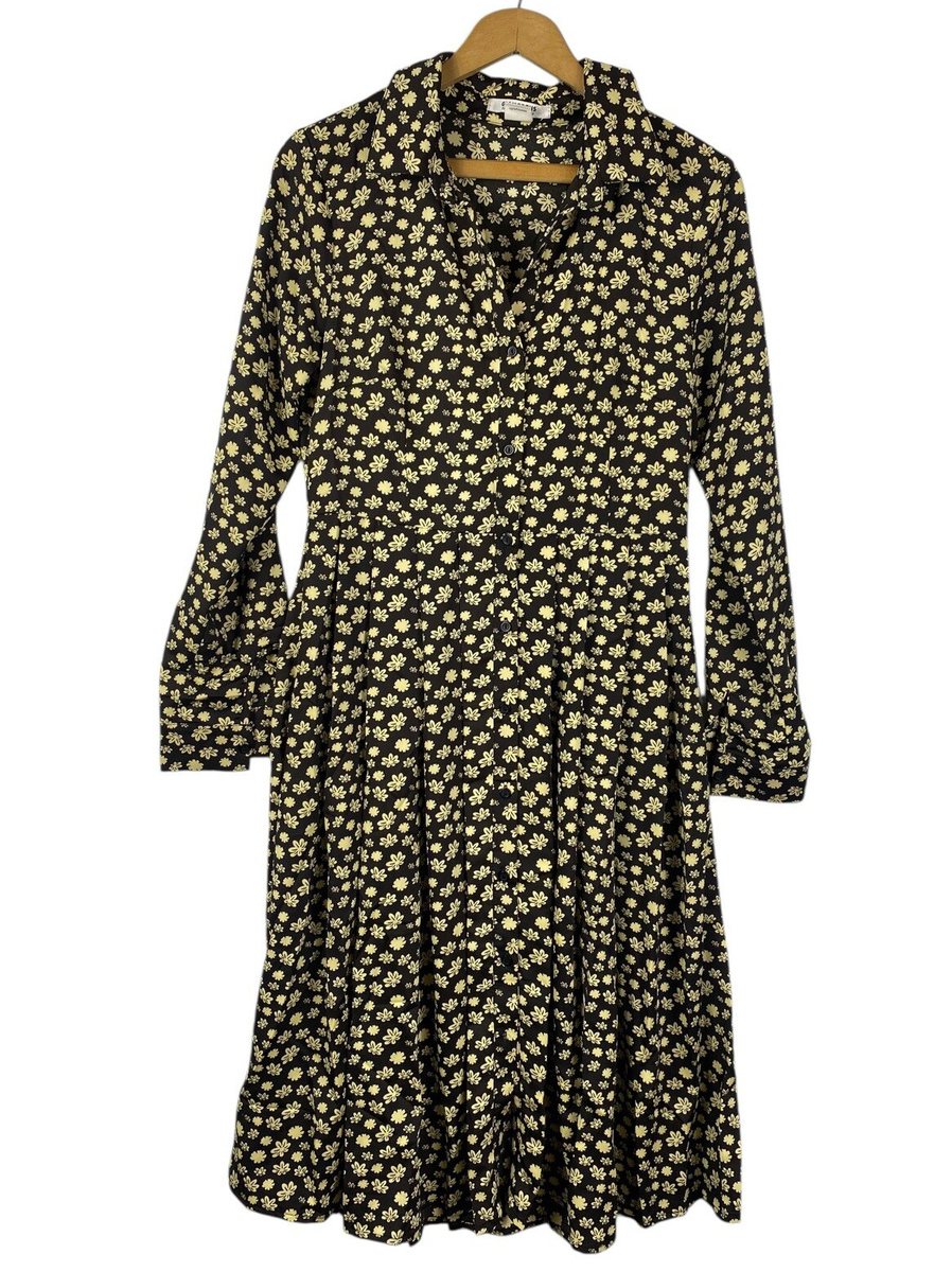 glamorous shirt dress Glamorous Maxi Shirt Dress US Size 6 Long Floral Retro 70s Insp Prairie  Peasant