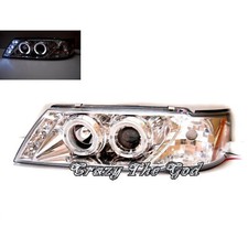 Fits NISSAN Sentra B14 95-99 Sedan 4D Angel-Eye Projector Headlight Chrome LHD